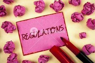 Word Writing Text Regulations Business Concept For Rules Laws