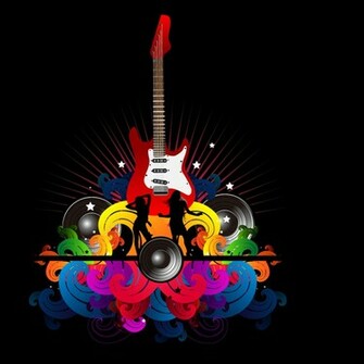 Electric Guitar Vector iPad Background Best Wallpaper