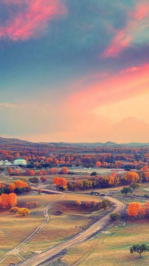 Autumn Sunset Clouds iPhone Wallpaper