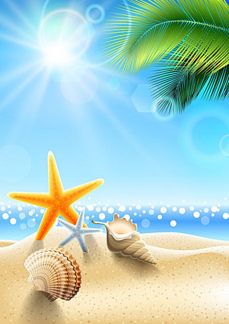 Refreshing Summer Beach Background