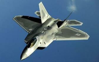 F22 Raptor On Blue Sky HD Wallpaper