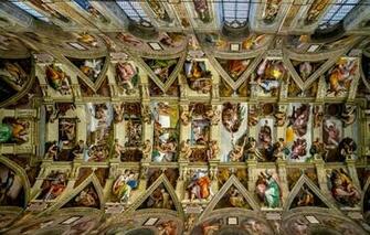 Wallpaper The Ceiling Michelangelo Vatican Sistine