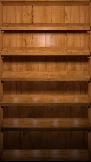 Medium Brown Shelves Ios7 iPhone Wallpaper