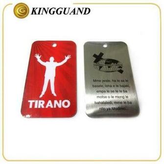 Custom Professional Printing Metal Barcode Label Holder Product Photos