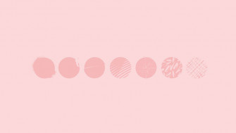 Pink Circles Pastel Aesthetic Laptop Wallpaper