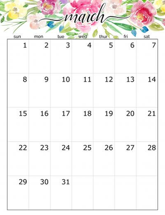 Cute March Calendar Archives Calendars For Students