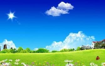 Dream Garden Of Summer Scenery Desktop Background Wide Wallpaper