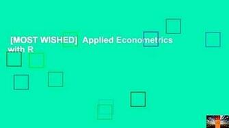 Most Wished Applied Econometrics With R Video Dailymotion