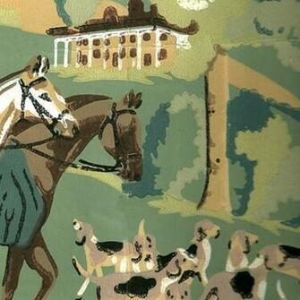 Fox Hunting Wallpaper For My Equine Themed Room In Future Home