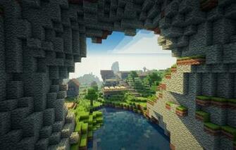 Wallpaper Clouds Trees Mountains Lake Plain Village