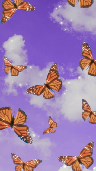 Purple Butterfly Aesthetic Wallpaper Desktop