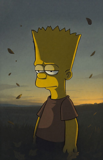 Depressed Bart Simpson Wallpaper