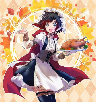 Rwby Ruby Maid Outfit Anime Thanksgiving Pfp Wallpaper