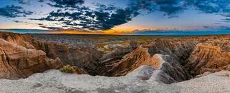 Image Usa Badlands National Park South Dakota Nature Canyon Sky