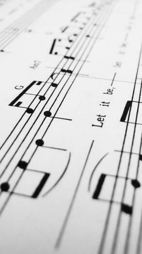 White Music Symbols Background iPhone Wallpaper And