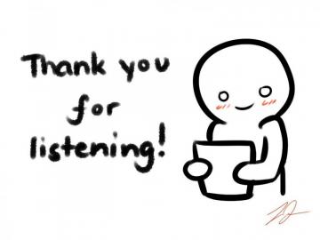 Thank You For Listening Card