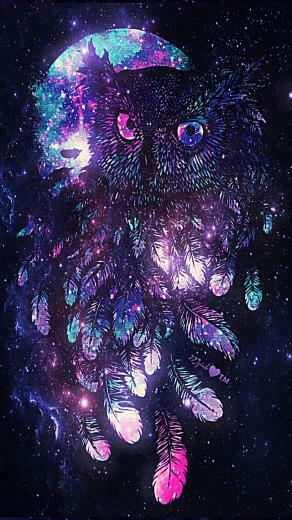 Owl Galaxy Wallpaper Owls In Art