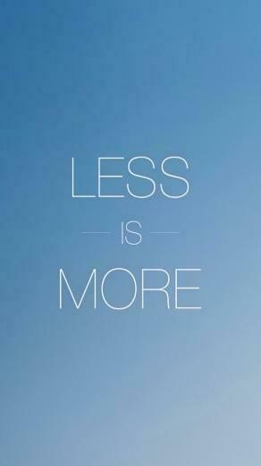 Less Is More iPhone Wallpaper