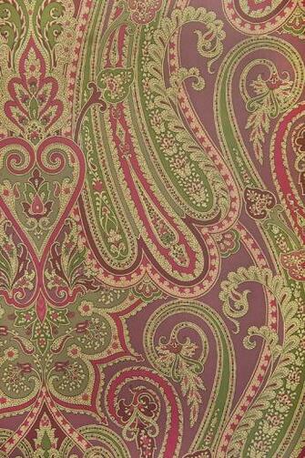 Mulberry Paisley Wallpaper Large Bold Design In