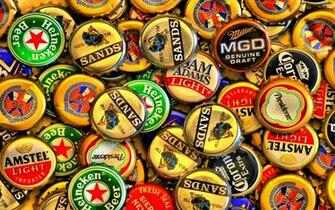 Beer Caps Amstel Sands Miller Wide Wallpaper13