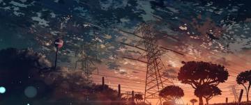 Anime Scenery Sunset 4k Wallpaper