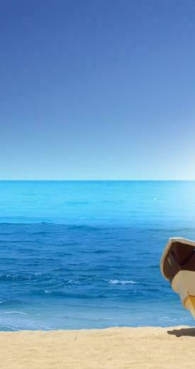 Boat On The Beach Beautiful Blue Sea