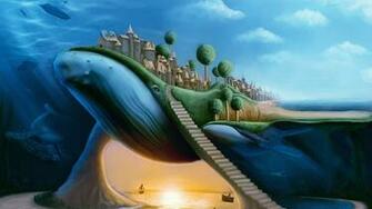 Tablet Background Animals Fantasy Surreal Funny Image Ocean