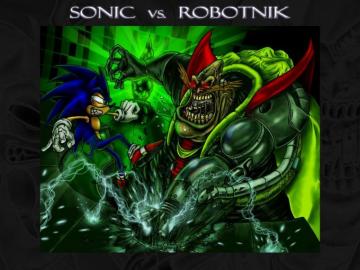 Sonic Vs Robotnik Wallpaper By Robotropolis Rebels