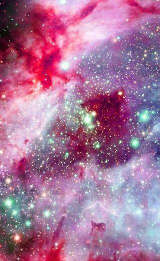 Galaxy Infinity Pink Blue More iPhone Wallpaper Print I