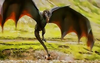 The Red Dragon From Game Of Thrones Drogon Fan Art