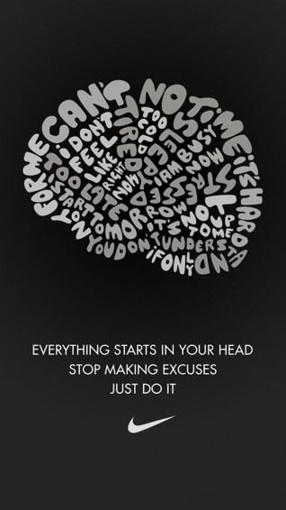 Black Nike Just Do It iPhone Wallpaper Fitness Motivation