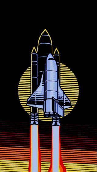 Retro Space Wallpaper