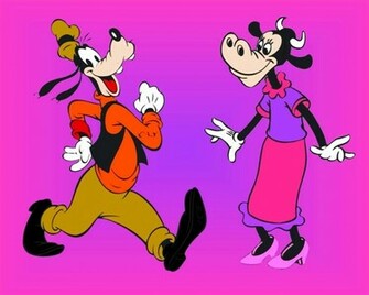 Goofy Helden Spiderman Mit Geige Und Klarabella