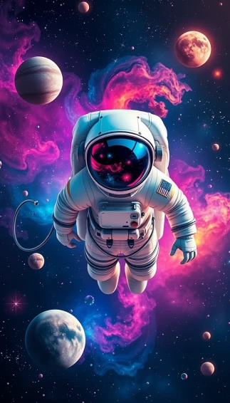 Cool Astronaut Phone Wallpaper