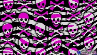 Pink Skull Zebra Wallpaper