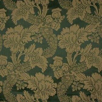 Palatial Hunter Sage Green Stroheim Caldecott Damask Upholstery