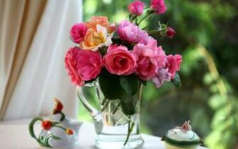 Roses In The Vase Wallpaper