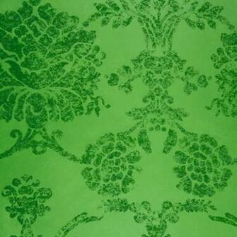 Sukumala Wallpaper A Emerald Green Distressed Antique Damask With
