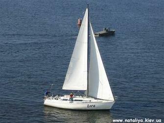 The Sailboats Sailfishes All Ukrainian Openning Cruising Regatta On