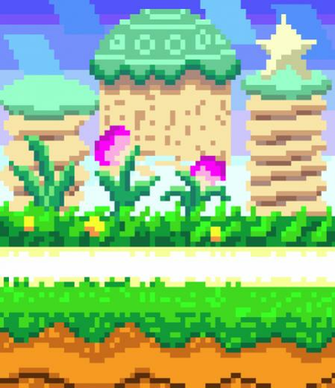 Oc I Made The Background From Green Greens In Kirby Super Star
