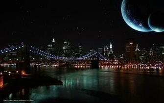 Wallpaper Night Sky Moon River Desktop In