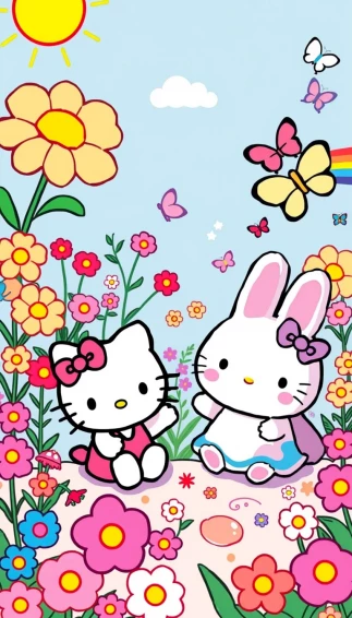 Hello Kitty And Cinnamoroll Wallpaper