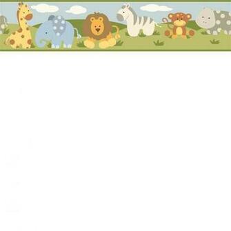 Tan Jungle Safari Wallpaper Border Baby Nursery Kids
