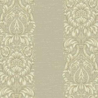 Silver And Cream Stripe Damask Wallpaper Wall Sticker Outlet