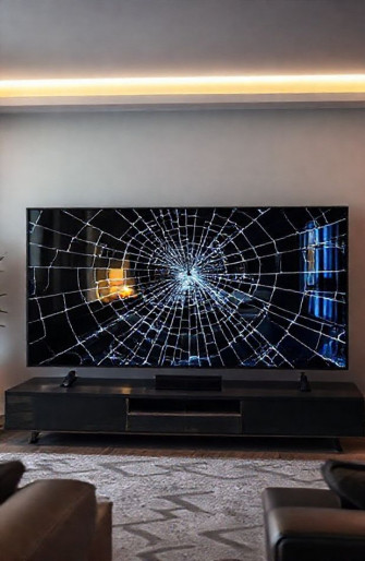 Cracked Tv Screen Prank Wallpaper