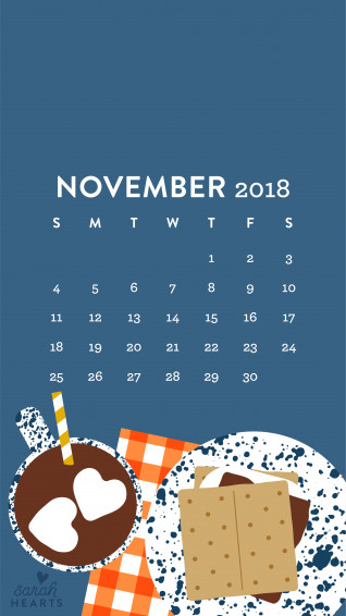 November Calendar Wallpaper Sarah Hearts