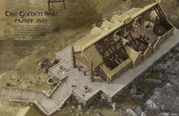 Lord Of The Rings Golden Hall Cross Section HD Wallpaper