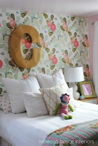 Rebecca Watercolor Peony Wallpaper Interior Design