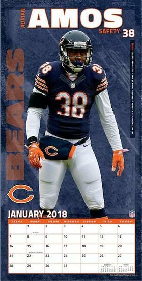 Chicago Bears Nfl Wall Calendar Buy At Khc Sports