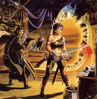 Fantasy Drawings Larry Elmore Dragonlance Dalamar Kitiara